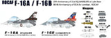 Egg F16A 20th Ann 21st Sqd & F-16B 80th Ann of 814 Air Combat ROCAF (2 Kits)