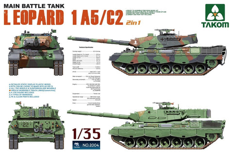 1/35 Main Battle Tank Leopard 1 A5/2C 2 in 1