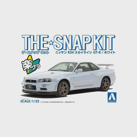 1/32 SNAP NISSAN R34 SKYLINE GT-R (White)