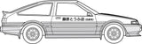 1/24 Toyota AE86 Trueno '83 "Carbon Bonnet" [ISD-19]