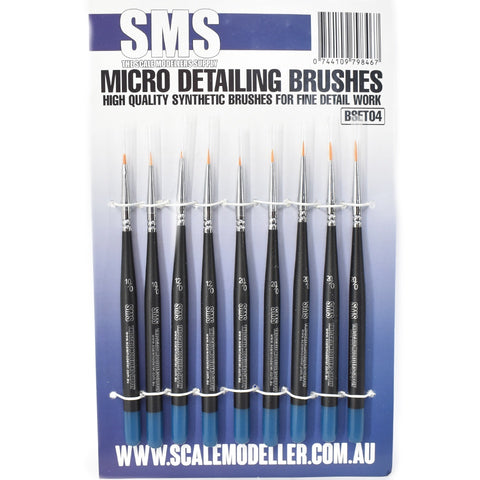 Micro Detailing Brush Set (Synthetic) 9pc