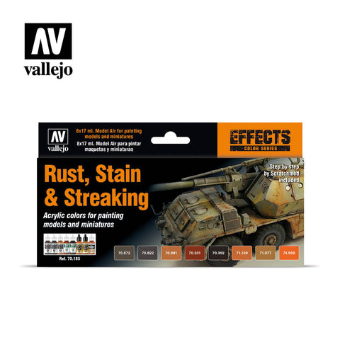 Vallejo Model Colour Rust, Stain & Streaking Box Set