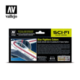 MODEL AIR STAR FIGHTERS 8 COLOUR ACRYLIC AIRBRUSH PAINT SET